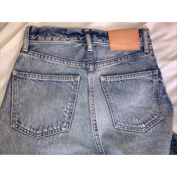 Moussy Vintage Jeans Howa Womens Size 23 Light Wash Japan Tapered Leg Hi Waist - Picture 9 of 10